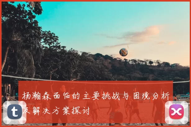 杨瀚森面临的主要挑战与困境分析及解决方案探讨